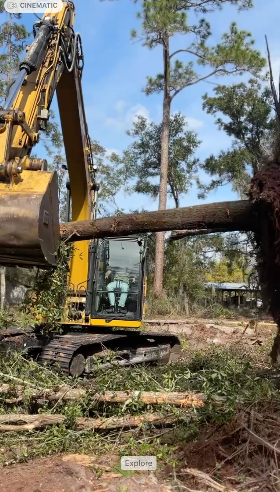 Land clearing of 5 acres for commercial site development in Sumter County Florida